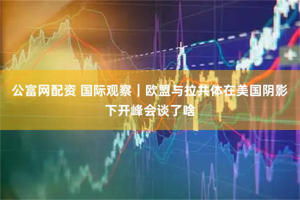 公富网配资 国际观察｜欧盟与拉共体在美国阴影下开峰会谈了啥