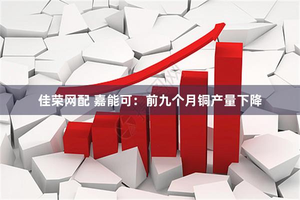 佳荣网配 嘉能可：前九个月铜产量下降
