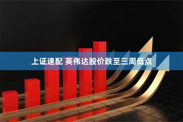 上证速配 英伟达股价跌至三周低点